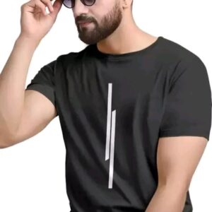 Dzee Black Tshirt For Men