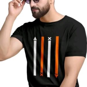 Rose Style Fashion Black Men Tshirt