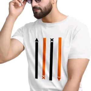 Rose Style Fashion White Men Tshirt