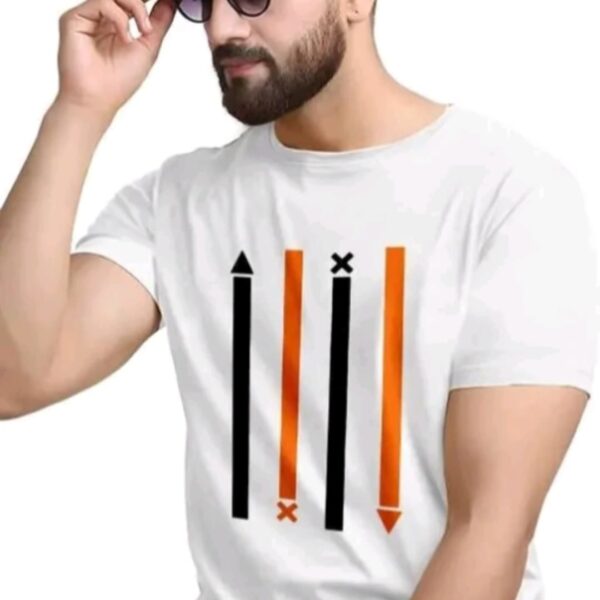 Rose Style Fashion White Men Tshirt