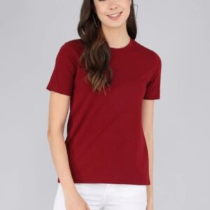CQS FASHION Maroon Tshirt for Women